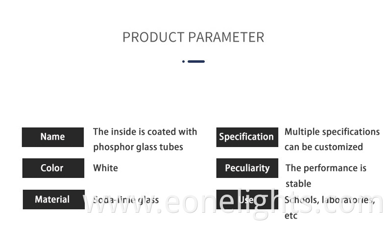 Internal Fluorescent Powder White Glass Tube Large Diameter Glass Tube